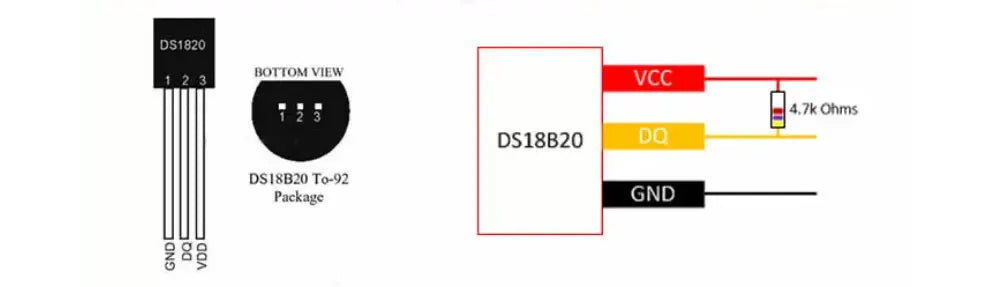 DS18B20 Stainless Steel Waterproof DS18b20 1m 3m 5m Thread Temperature Probe Temperature Sensor 18B20 Cable For Arduino