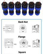 Screw Connection Connector Waterproof Connector 20mm 25A IP68 SP20/LD20 2PIN 3PIN 4PIN 5PIN 6PIN 7IN 1PCS