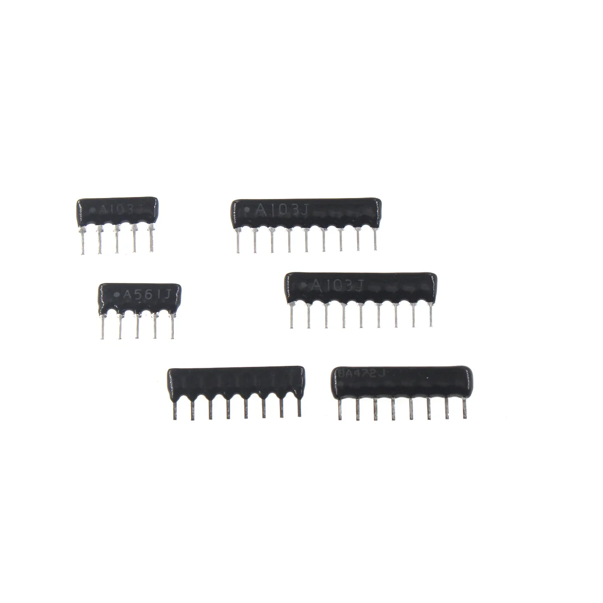 10/20pcs Exclusion Network Resistor Array 4PIN 5PIN 6PIN 7PIN 8PIN 9PIN 10PIN DIP4 DIP5 DIP6 DIP7 1K 4.7K 10K A102J A103J A472J