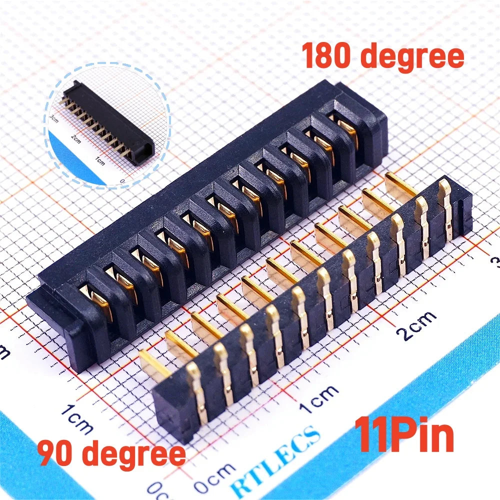 5 Pairs Pitch 2.5 mm 2 3 4 5 6 7 8 9 10 11 Positions Female Blade Socket Male Header Battery Connector Right Angle Straight
