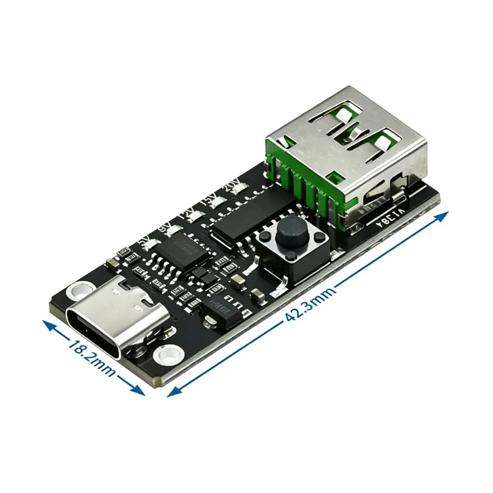 100W 5A USB-C Fast Charge Trigger Board Module PD/QC Decoy Board Fast Charge USB Type-c PD 2.0 3.0 Boost Power Module