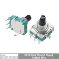 5PCS EC16 Type Power Amplifier Volume Encoder 360 Degree Rotating Digital Pulse Potentiometer 24 Bits Handle Long 15/20MM