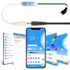 1PC Piexls Music Bluetooth App Controller SP621E DC5-24V Light Controller 3 PIN Addressable For WS2812B WS2811