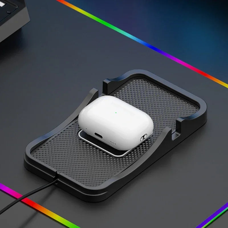 15W Fast Car Wireless Charger Anti-skid Silicone Charging Pad For Samsung HUAWEI iPhone Charging Mat for Smartphone Car Styling