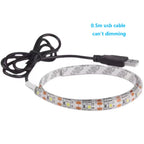 Dimmable 5V LED Strip Lights SMD2835 3528 60Leds/m Waterproof Ribbon Lights TV Backlight USB/Battery Powered Stripe Room Decor
