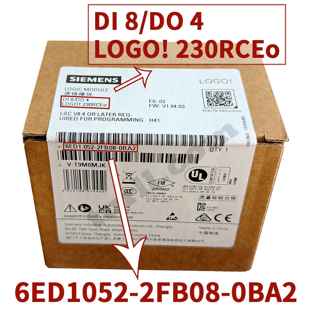 SIEMENS PLC logo, 6ED1052-1MD08/1CC08/1FB08/1HB08/0BA2, 6ED1055-1FB00/1MB00/1MA00/1MM00/1NB10/1FB10-0BA2, Original Brand New