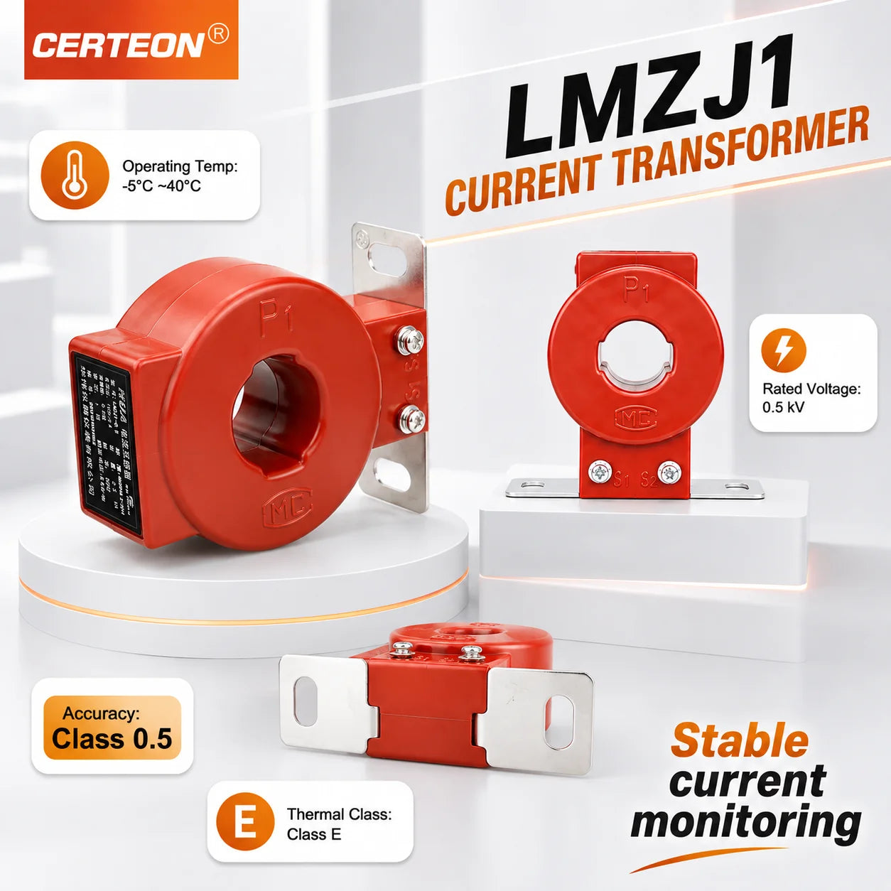 LMZJ1 Ring Type Current Transformer CT 50/5A-1000/5A Class 0.5 Precision Metering AC Current Transformer 0.5KV