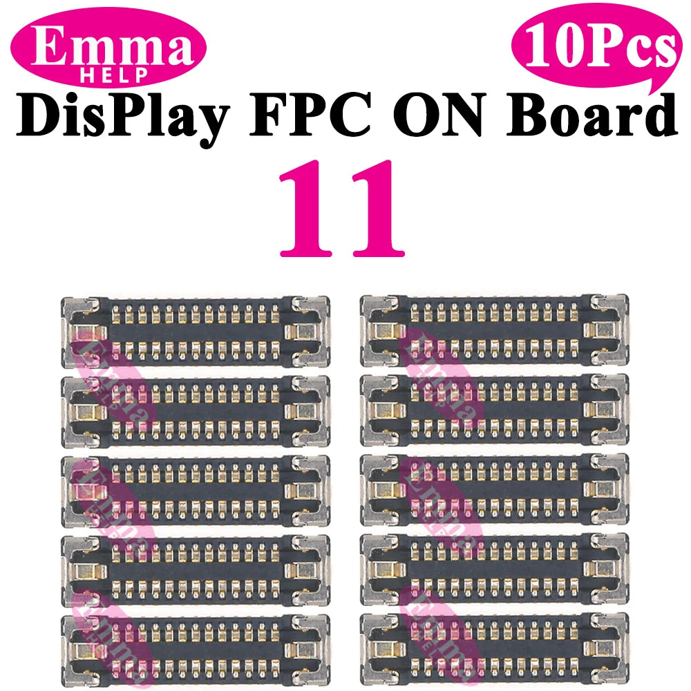 10Pcs LCD Display FPC Connector On Motherboard Screen Logic Board For iPhone 14 13 15 Pro Max Plus 11 12Promax 13Pro XR X XS