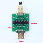 1pcs A-M HDMI Male To Female Test Board MINI Connector with Board PCB 2.54mm Pitch 19/20pin DP HD A Female To Male Adapter Board