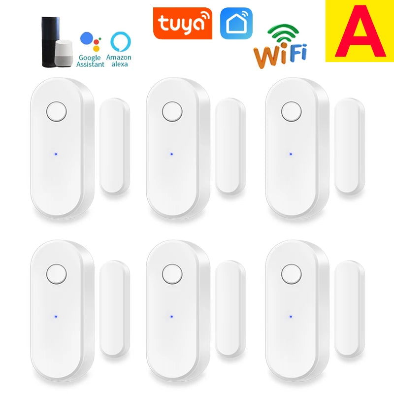 Tuya WiFi Door Sensor Window Anti-intrusion Door Open Close Burglar Security Alarm Magnetic Sensor Smart Life Alexa Google Home