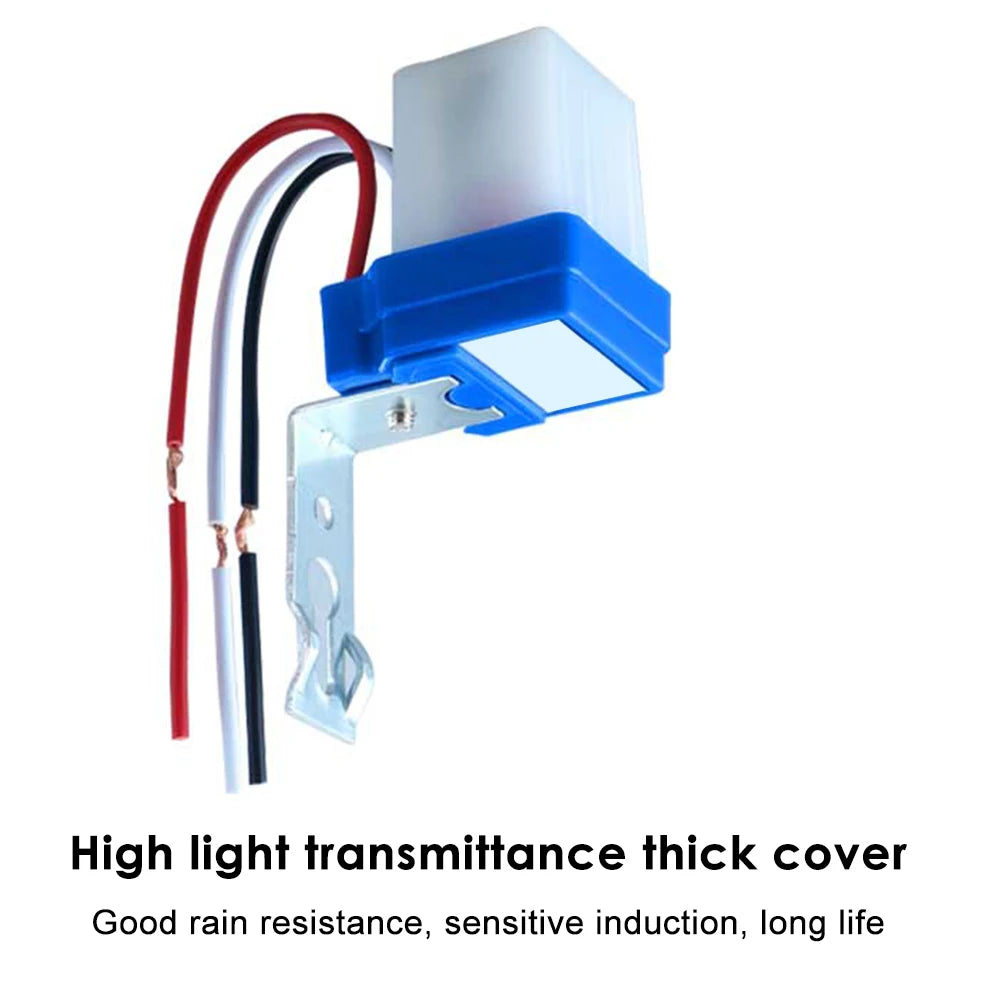 DC 12/24V AC 110/220V 10A Automatic Switch Auto On/Off Photocell Street Light Switch Waterproof Photo Control Sensor Switch