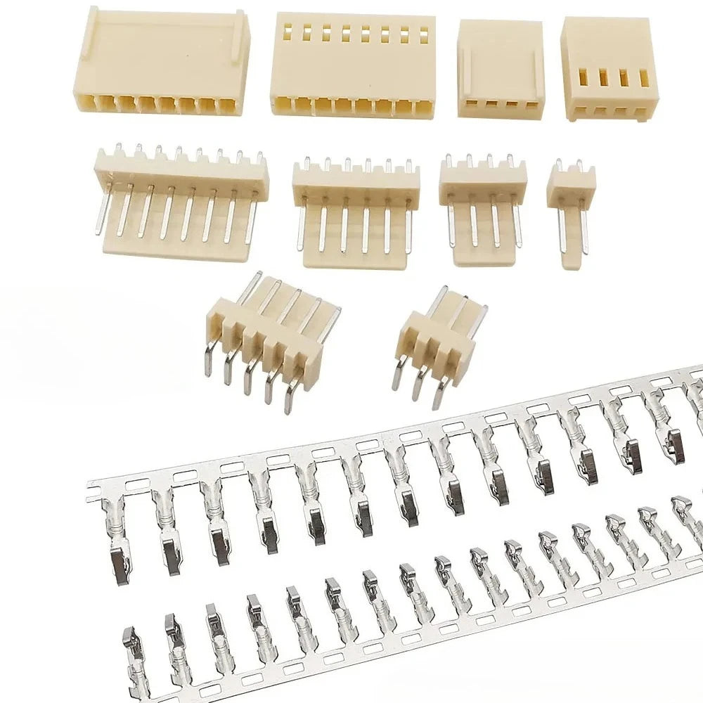 100PCS KF2510 Connector 2.54mm Pitch 2P-10Pin Straight/Curved Male Female Socket Housing Plug Pin Header Crimp Terminals
