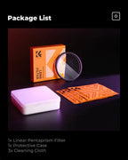 K&F CONCEPT Effects Filters Kaleidoscope Prism/Spiral Halo/Split Diopter/Motion Blur/4 6 8 Points Camera Lens Filter Photography