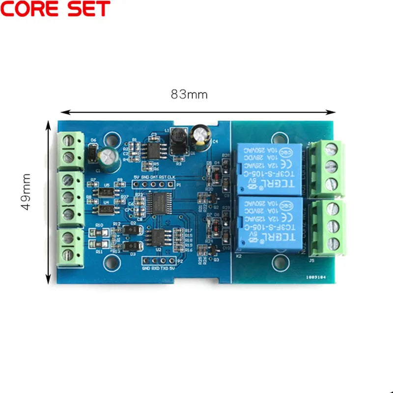 Modbus RTU Relay Module 1 2 4 Channel 7-24V RS485 TTL UART Output 12V Input 485 Communication TTL Pin Modbus-Rtu Anti-reverse