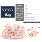 25/50/100PCS Lever Wire Connector 2 Pin 1 in 1 out Splicing Terminal Blocks Led Strip Lighting Home Electric Quick Connectors