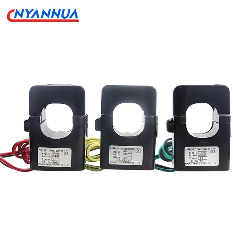 3PCS Split Core Current Transformer KCT-36 Current Sensor 100A 200A 250A 300A 400A 500A 600A Mini Current Transformer CTs