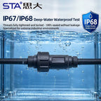 Type-c to USB 3.0 IP67/Ip68 Waterproof Connector Aviation Plug Quick Charge Female to Female Panel Mount PCB Socket FPC Cable