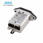AC 250V 10A IEC 320 C14 Male Plug 3 Pins Black PCB Panel Power Socket Connector EMI Filter for Fitness Equipment