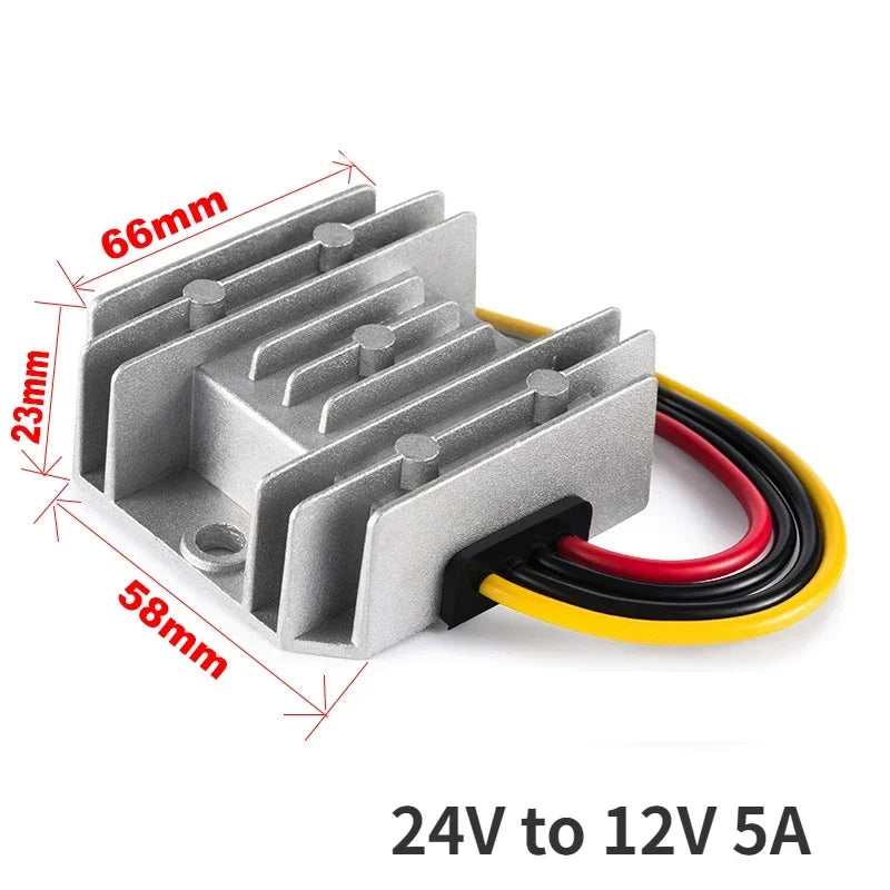 24V to 12V 5A 10A 20A Reliable DC Power Converter Step Down Voltage Regulator 24 Volt to 12 Volt Buck Module for Cars Solar