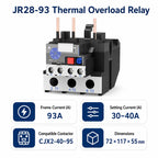 JR28 Series Thermal Overload Relay 25A 36A  Adjustable Current Motor Protection Electrical Overload Protector for AC Contactor