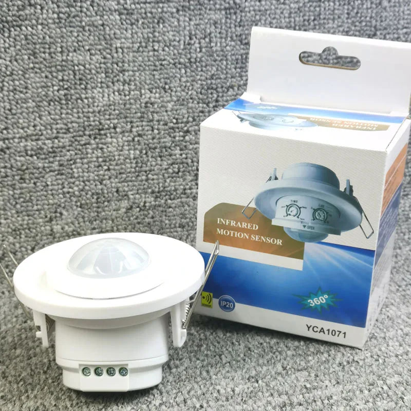 110V-220V Embedded Infrared Human Body Sensor Switch Angle-Adjustable Delay Ceiling Light Motion Sensor