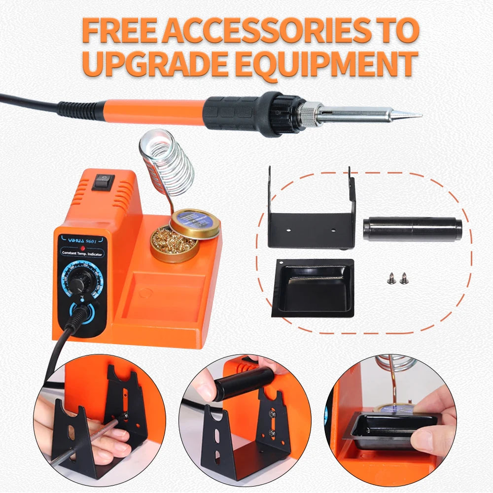 YIHUA 926LED-III Digital Electric Soldering Iron Kit with Helping Hands 960I Adjustable Temperature Portable Soldering Station