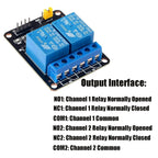 5V 2 Channel DC 5V Relay Module High and Low Level Trigger with Optocoupler Isolation Relay Module for Arduino Relay