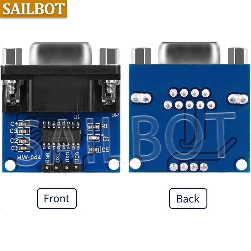 1/5/10PCS MAX3232 RS232 to TTL Serial Port Converter Module Female DB9 Connector MAX232 Flashing Board