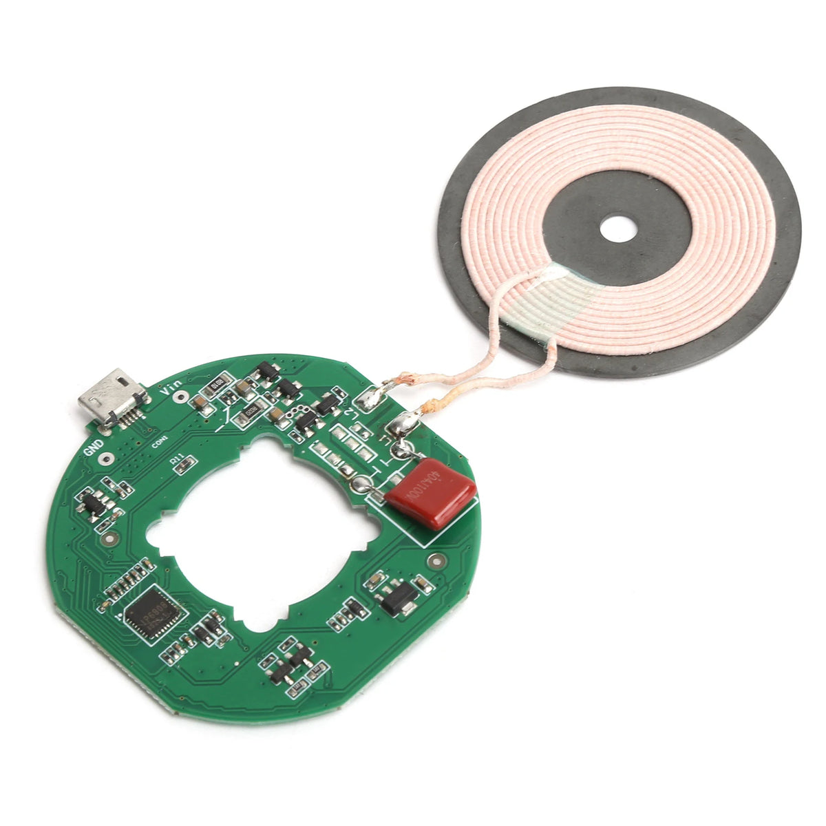 Universal 10W Qi Wireless Fast Charger Module Transmitter PCBA Circuit Board DIY Charging Coil Durable for DIY Electronic Device