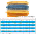 1/8W 1/4W 1/2W 1W 2W 3W 5W Metal Film Resistors Assortment Kit Set 1% Electronic Components Resistor Package