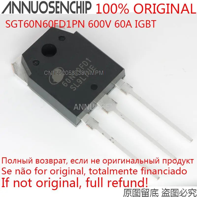 10PCS New Original in Stock 60N60FD1 (Instead of FGH60N60) IGBT 60A 600V TO-3P SGT60N60FD1PN