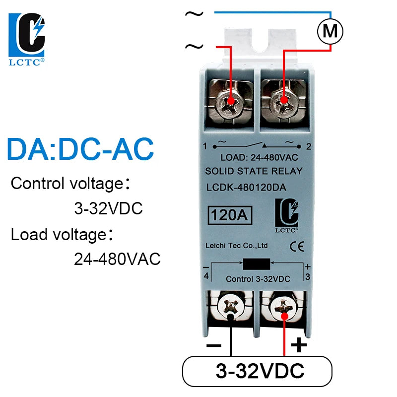 SSR Solid State Relay 10A 25A 40A 60A 80A 100A 120A DIN Rail Single Phase Relay With Heat Sink DC To AC DC To DC AC To AC
