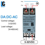 SSR Solid State Relay 10A 25A 40A 60A 80A 100A 120A DIN Rail Single Phase Relay With Heat Sink DC To AC DC To DC AC To AC