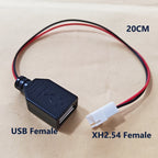 USB Adapter Cable Kit With PH2.0/XH2.54 Connectors For Power Signal Cables Of DIY Electronic Products 3D Printers RC Toys Etc