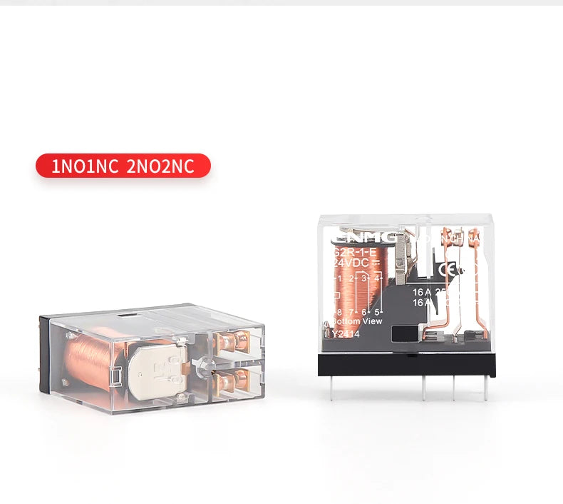 ENMG G2R-1-E / G2R-2 Miniature Low-Power Relay - 5V/12V/24VDC,Solder Terminals (5-Pin/8-Pin) Shock-Resistant Nickel-Plated Alloy