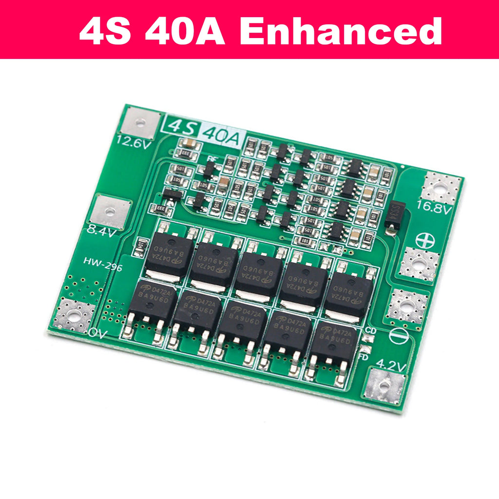 3S 4S 40A 60A 18650 Lithium Battery Protection Board BMS 12.6V 16.8V Overcharge Overdischarge Protection for Drill