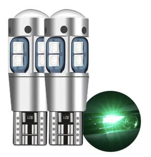 2Pcs Super Brigh T10 W5W 168 192 Led Tail Light White 3030 10SMD 12V Car Led Auto Lamp CANBUS NO Error Car Marker Parking Bulb