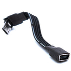 0.1M0.2M0.5M1M mini USB female to micro revolving connector, dash cam adapter cable, T-shaped port to Android navigation extensi