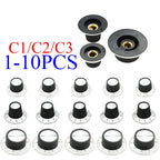 C1/C2/C3 Digital Scale 6mm Potentiometer Knob Metal Surface Indicating Instrument Adjustment Knob