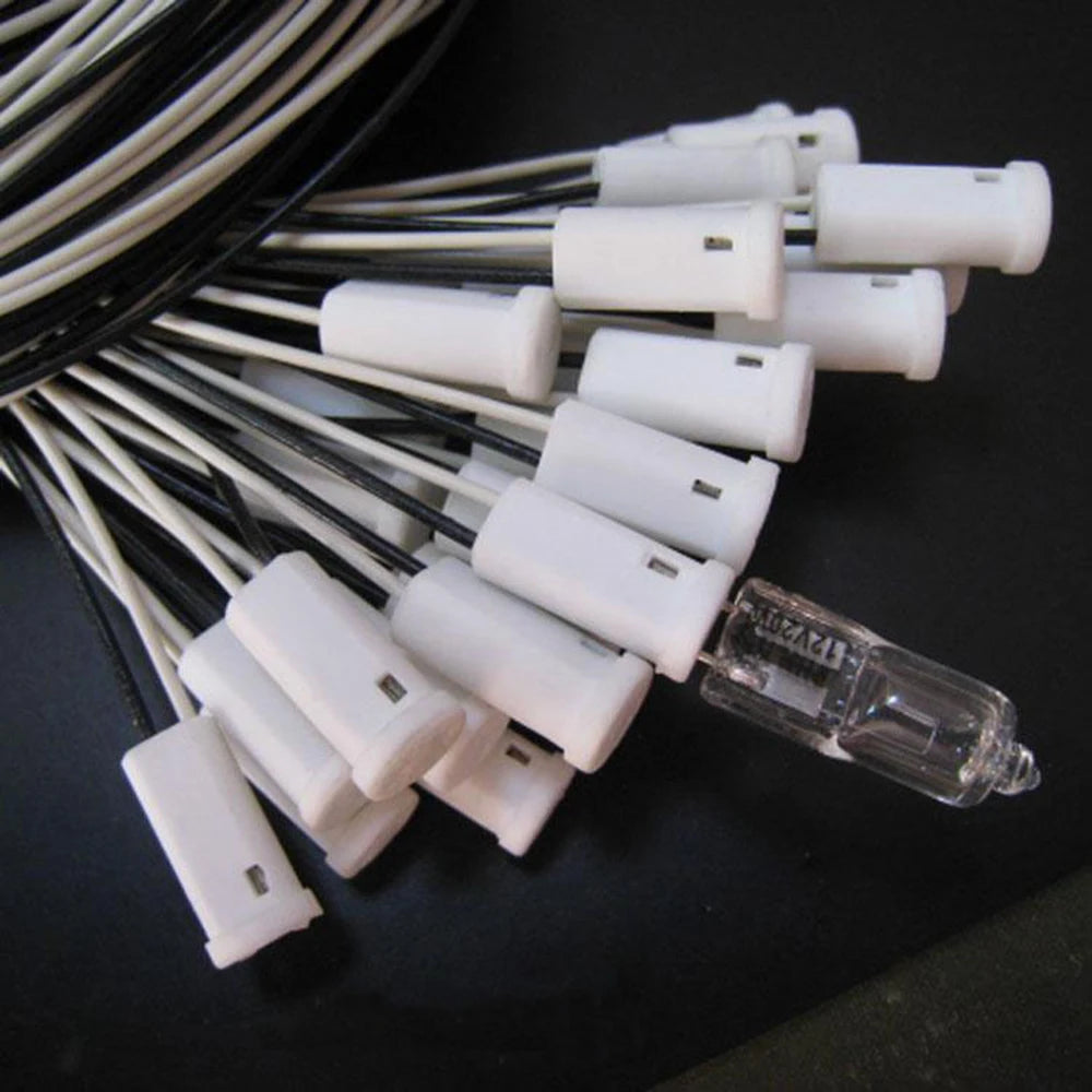 20pcs G4 DC Halogen LED Ceramic Light Socket G4 LED Lamp Base Holder with 10cm 20cm 50cm 150cm High Temperature Resistant Wire