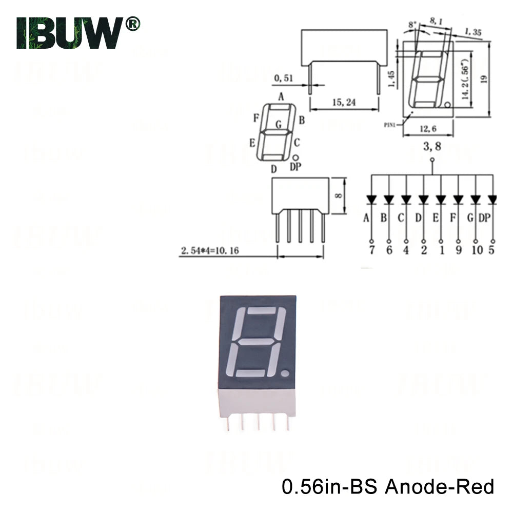 0.56inch Digital tube Common AnodeCathode Red 1 2 3 4 Bit digital Tube LED Display 7 segment 0.56