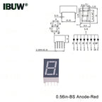 0.56inch Digital tube Common AnodeCathode Red 1 2 3 4 Bit digital Tube LED Display 7 segment 0.56