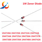 100Pcs/Lot  1W Zener Diode  3.3V 4.7V 5.1V 5.6V 10V 18V 1N4728  1N4729 1N4730 1N4731 1N4732 1N4733 1N4734 1N4735 1N4742DO-41 NEW