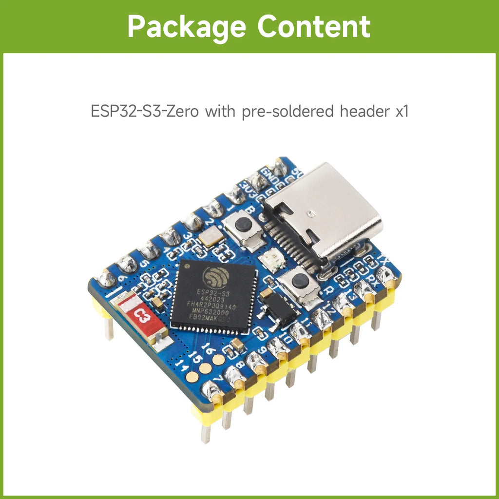 【Official Guarantee】Waveshare ESP32-S3 Mini Development Board, Based On ESP32-S3FH4R2 Dual-Core Processor, Microcontroller