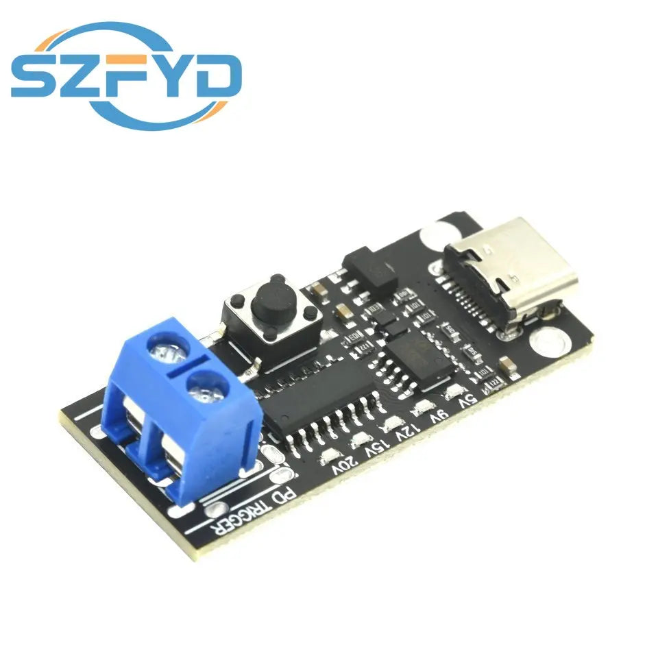 100W 5A USB-C Fast Charge Trigger Board Module PD/QC Decoy Board Fast Charge USB Type-C PD 2.0 3.0 Boost Power Module CMTPD
