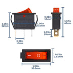 4/5pcs Rocker Switch Lighted KCD3 Rocker Switch On Off 3 Pin 2 Position Boat Rocker Switches 125V 250V AC SPST