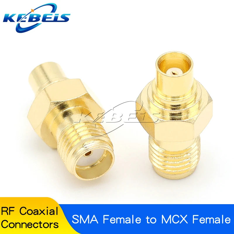 1Pcs SMA to MCX/MMCX Adapter MMCX to SMA Male Plug & Female Jack Straight RF Coaxial Antenna Connector Kit High Quality KEBEIS