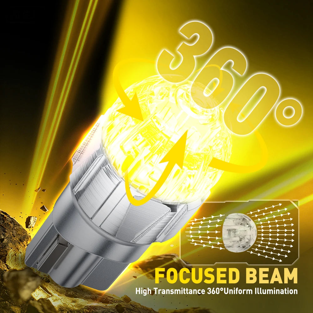 AUXITO 2Pcs T10 W5W LED Bulbs Canbus 6500K White Red Yellow 194 168 2825 Interior Light Reading Trunk Dome Map Lamp Super Bright