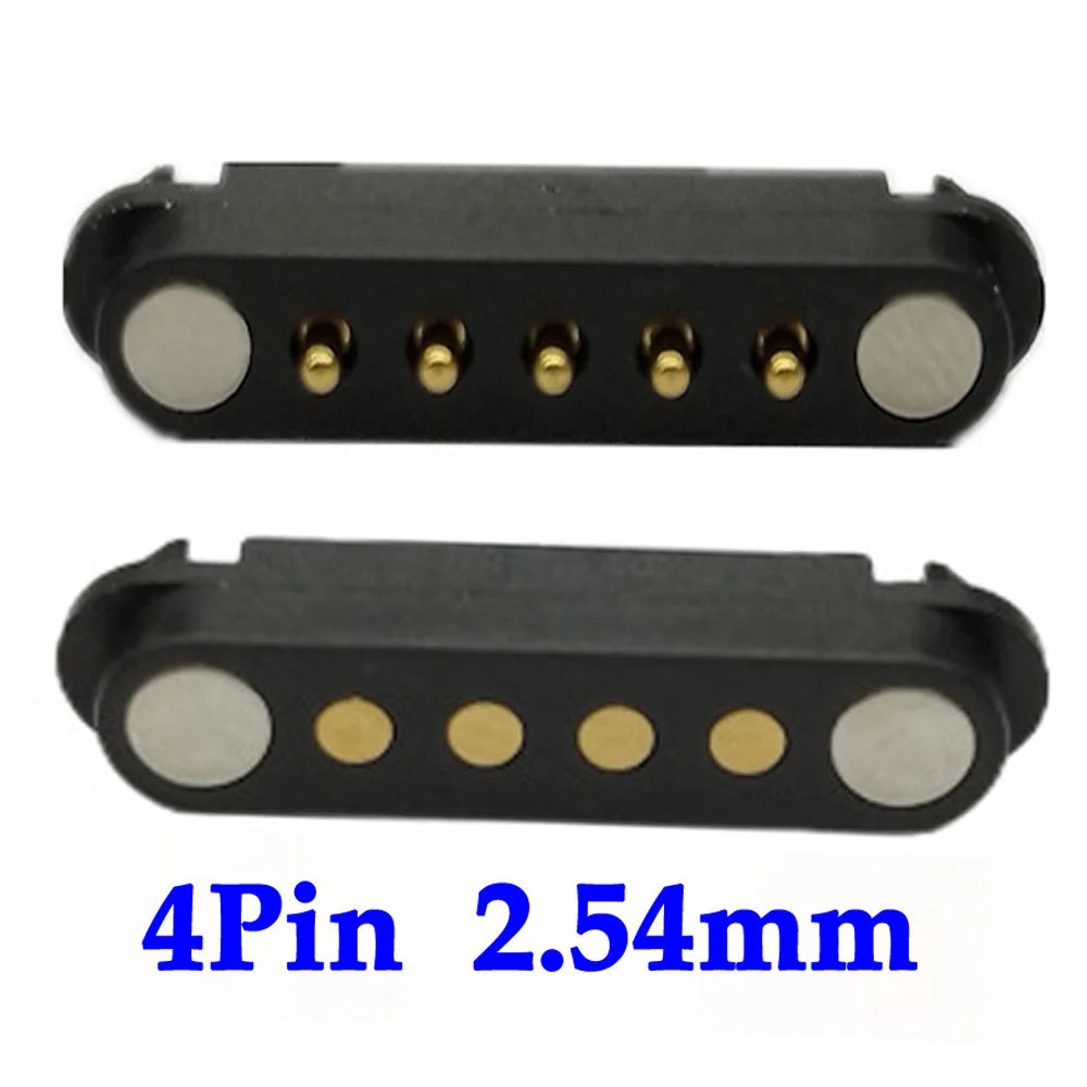 1sets 2A 2Pin DC Magnetic Pogo Pin Connector 2 Pin Pogopin Male Female Spring Loaded DC Power Socket Pitch 2.80mm