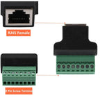 Rj45 to Screw Terminal Block 8P Connector Ethernet Rj45 Male Female to 8 Pin Screw Terminal Network Adapter Cable For CCTV DVR